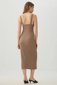 Textured Knit Midi Dress