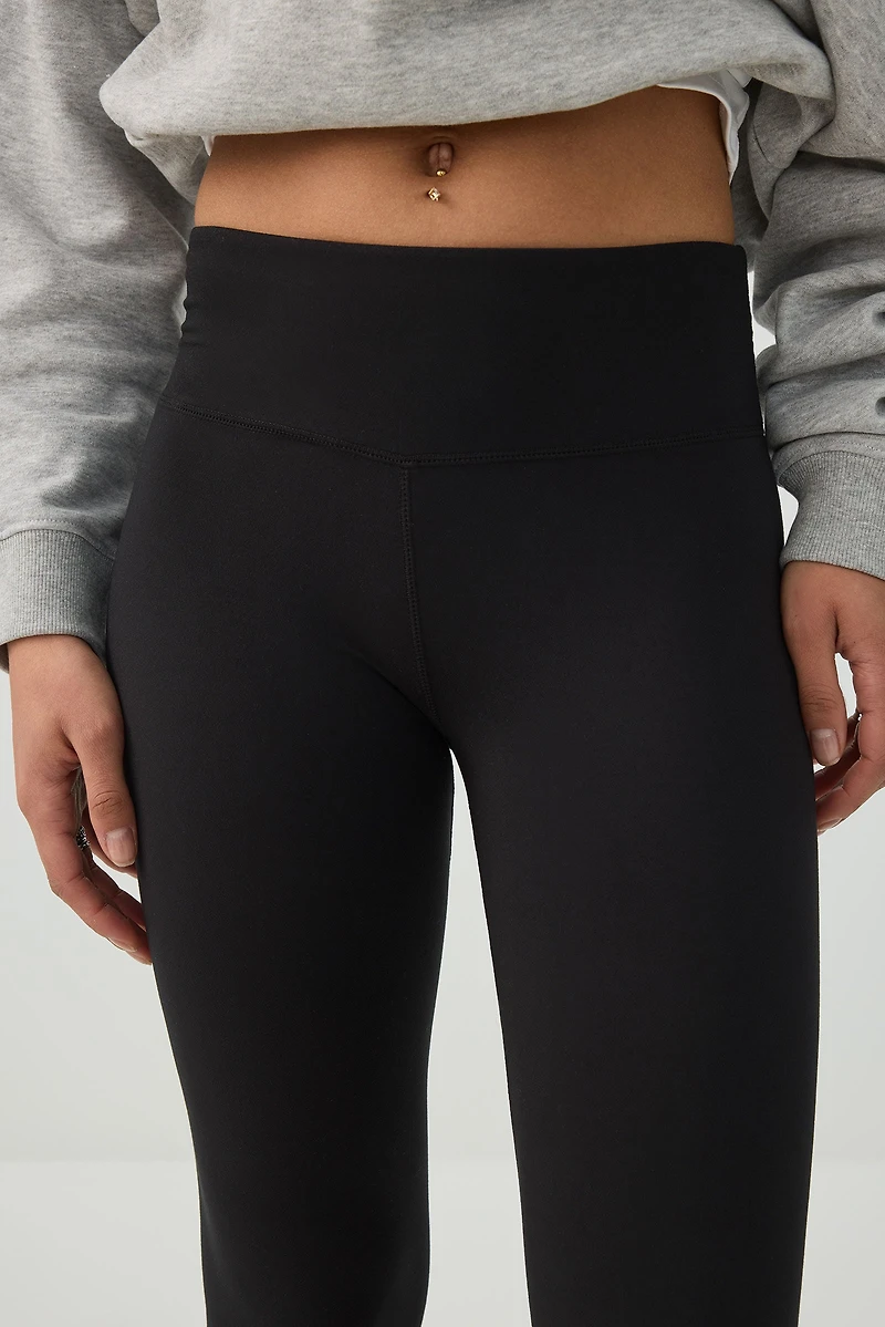 Legging taille haute côtel
