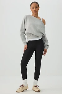 Legging taille haute côtel