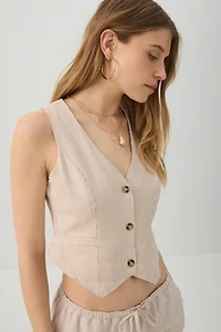 Crop Sleeveless Vest