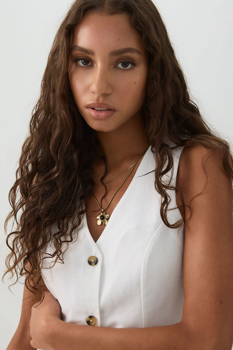 Crop Sleeveless Vest