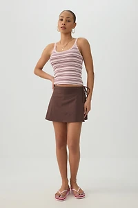 Scoop Neck Lace Trim Tank