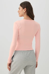 Cropped Rib Crew Top