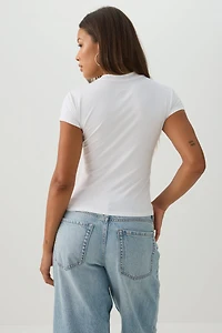 V-Neck Cropped T-Shirt