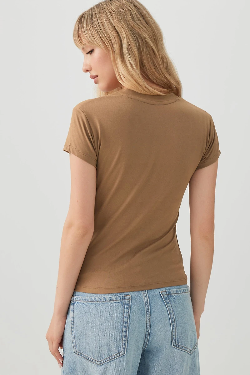V-Neck Cropped T-Shirt