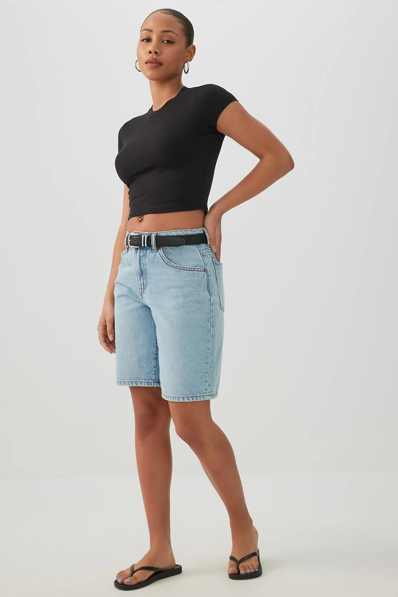 Crew Neck Crop Top