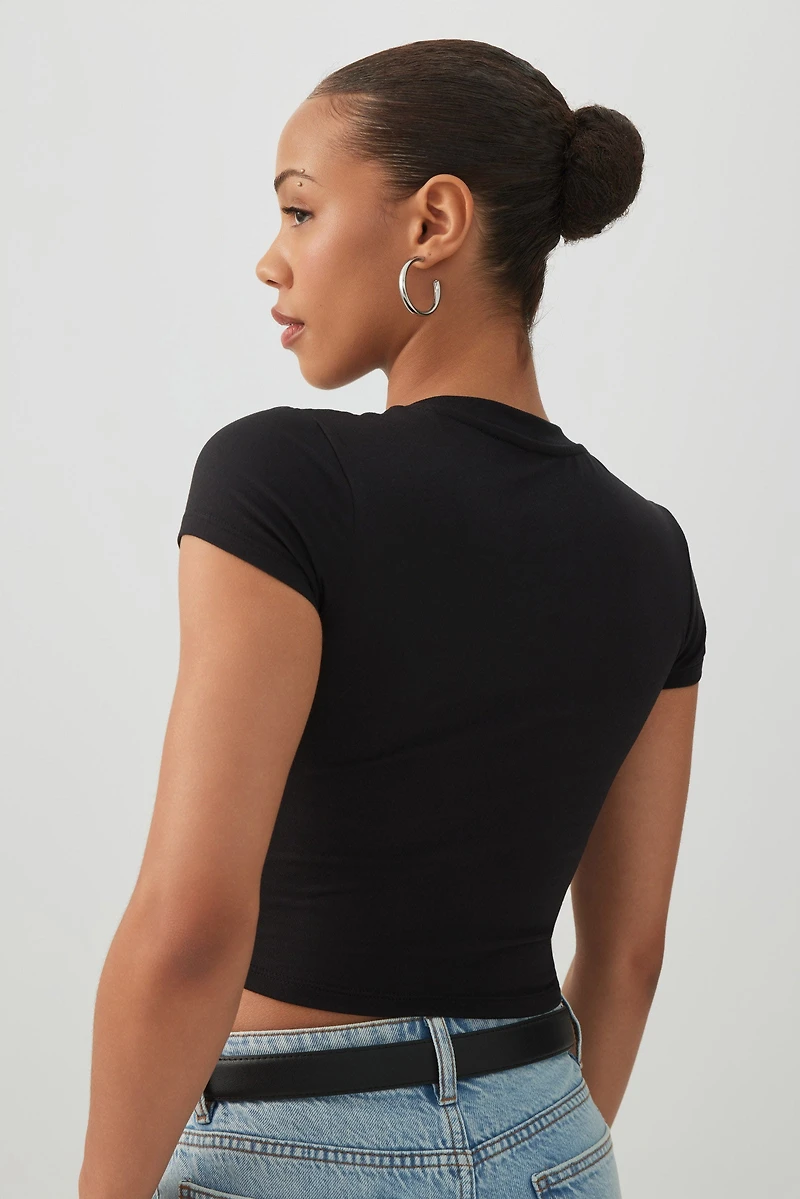 Crew Neck Crop Top