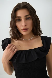 Smocked Off-Shoulder Top