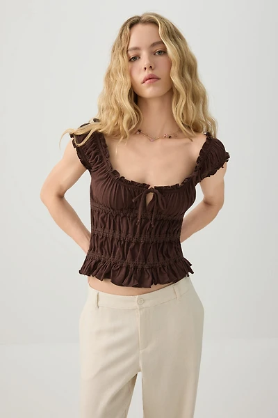 Smocked Crop Top