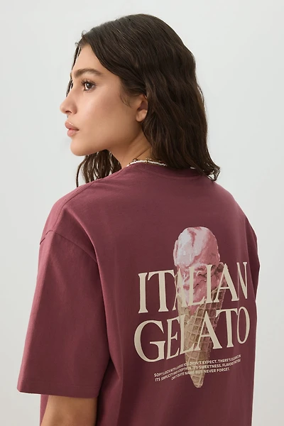 Longline Oversized Graphic T-Shirt