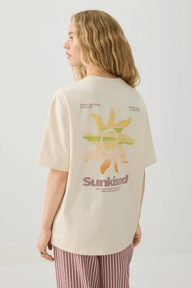 Longline Oversized Graphic T-Shirt