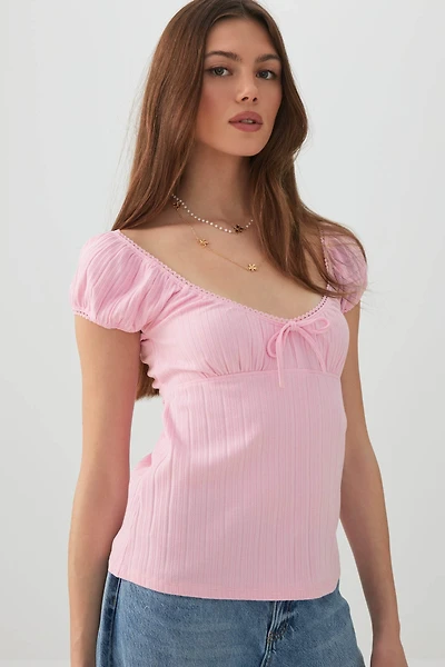 Textured A-Line Knit Top