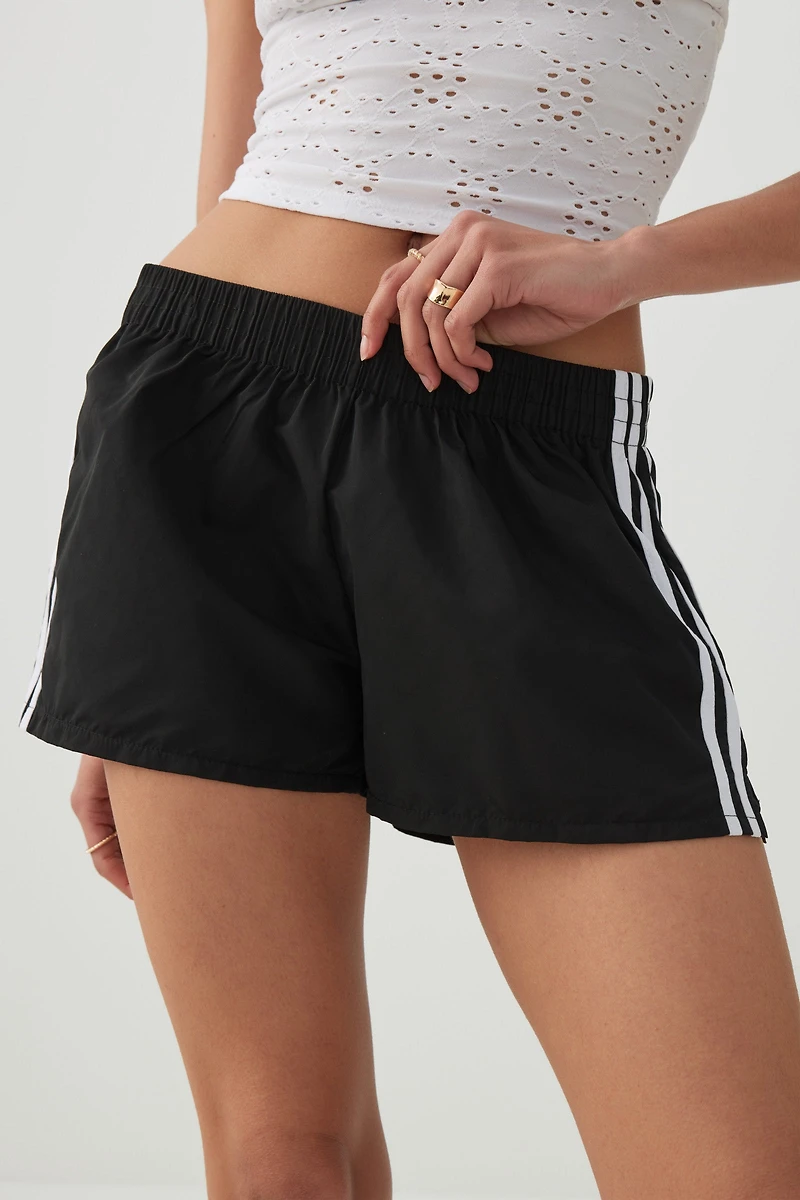 Athletic Striped Mini Shorts