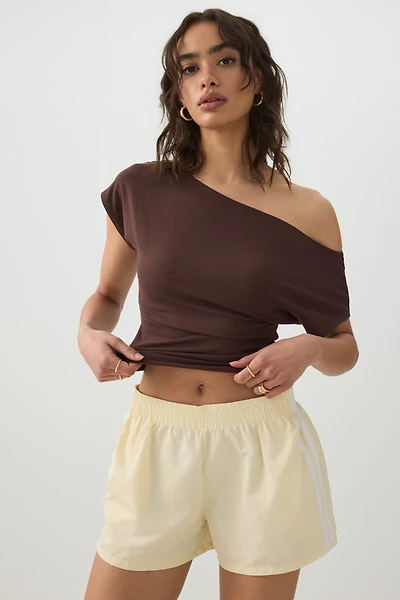 Mini-short athlétique à rayures