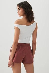 Mini-short athlétique à rayures