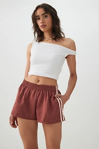 Athletic Striped Mini Shorts