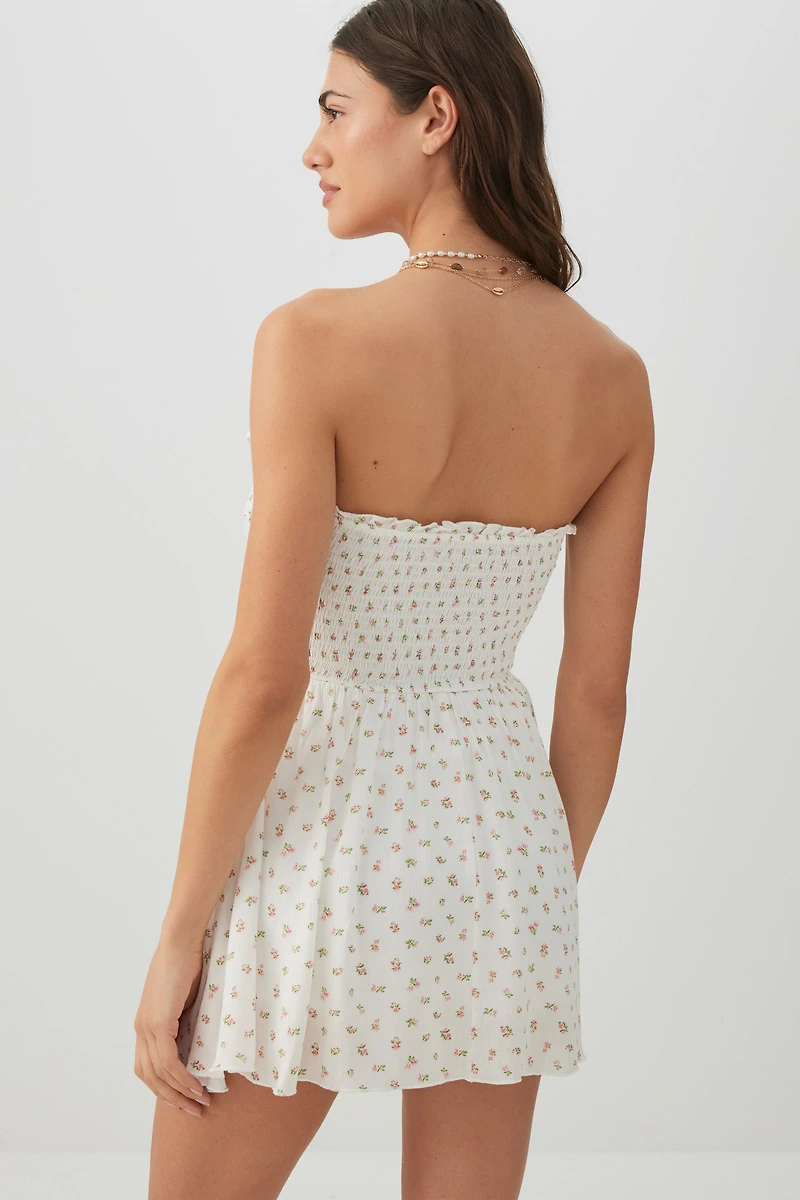Floral Smocked Mini Romper