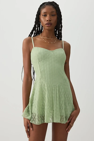 Combishort bustier en dentelle