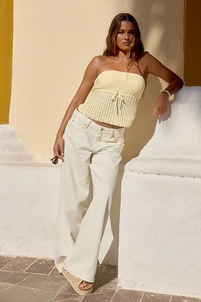 Jean large et taille basse coupe Relâche