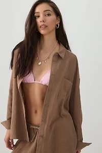 Gauze Button Up Shirt
