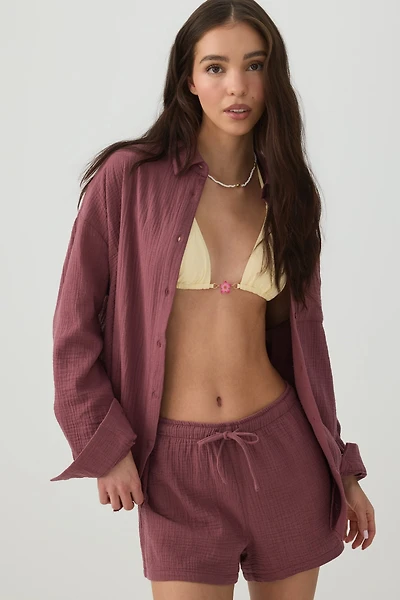Gauze Button Up Shirt