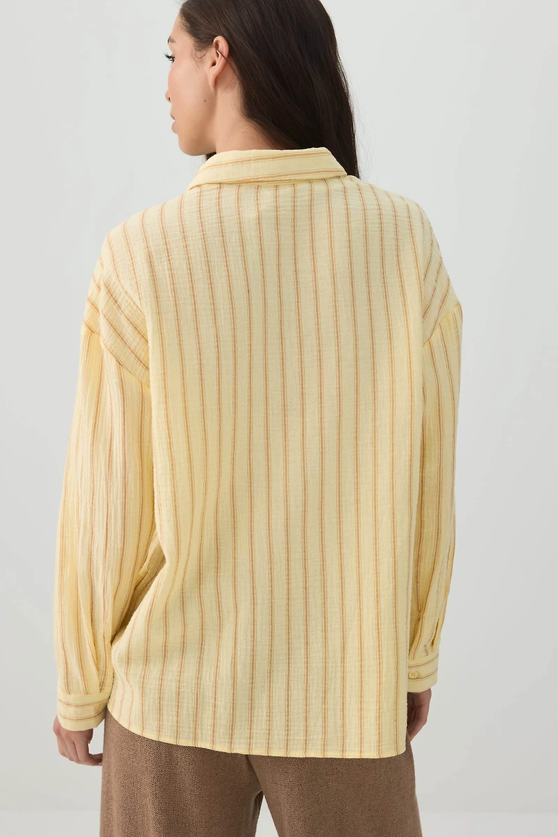 Gauze Button Up Shirt