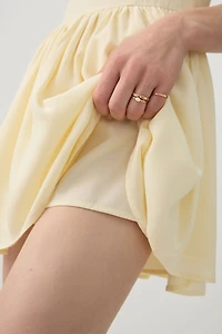 Halter Mini Dress with Built-in Shorts