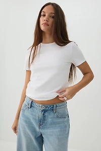 Basic Fitted Short Sleeve T-Shirt