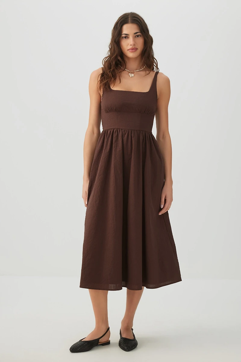 Square Neck Midi Dress
