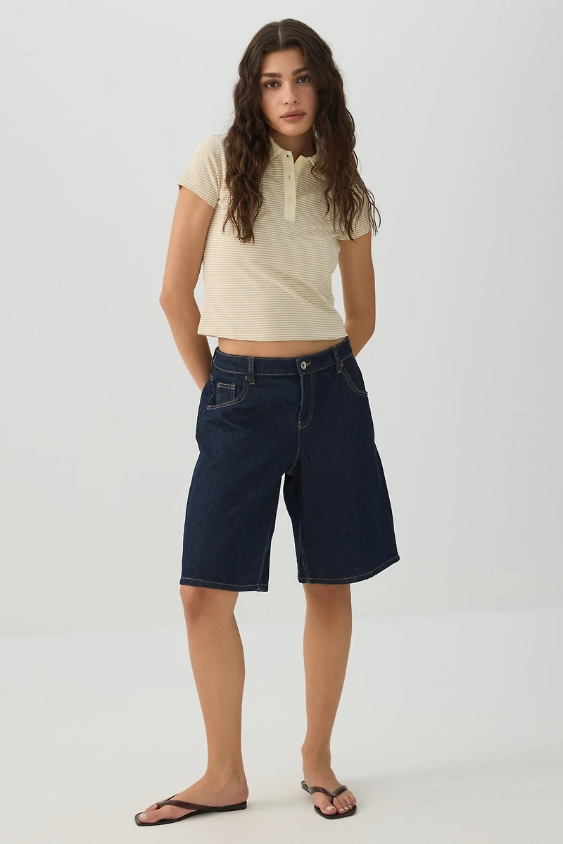 Low Rise Denim Jorts
