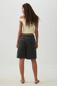 Low Rise Denim Jorts