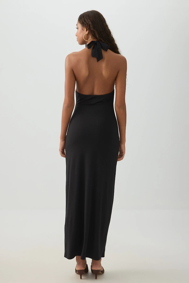Robe maxi col bénitier