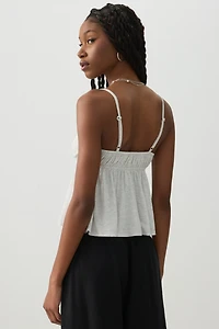 Plunge Babydoll Tank Top