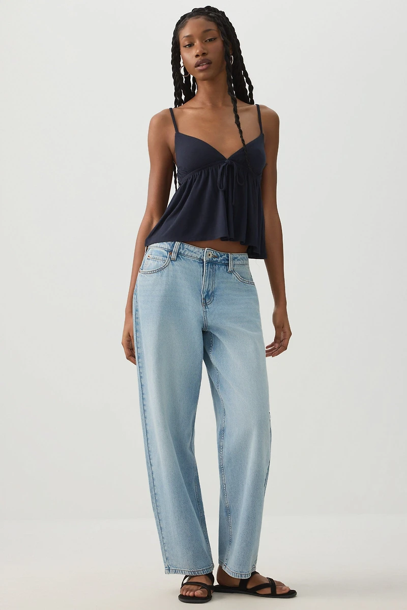 Plunge Babydoll Tank Top