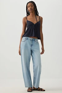 Plunge Babydoll Tank Top