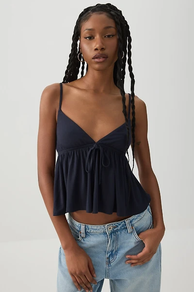 Camisole plongeante de style nuisette