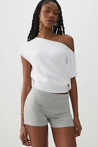 Mini Fold Over Biker Shorts