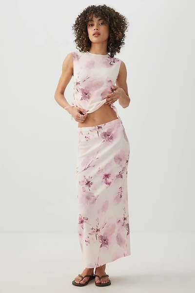 Textured Knit Maxi Skirt
