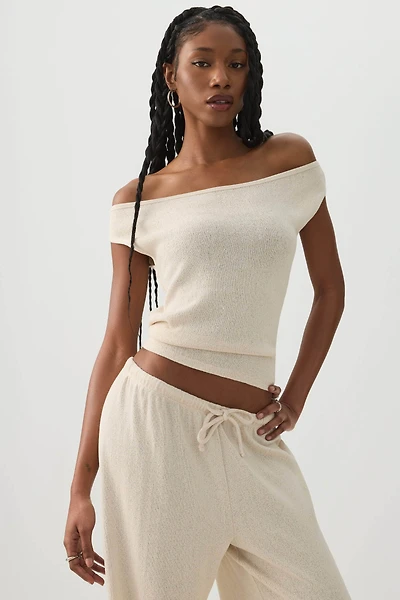 Off Shoulder Knit Top