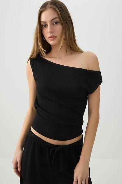 Off Shoulder Knit Top