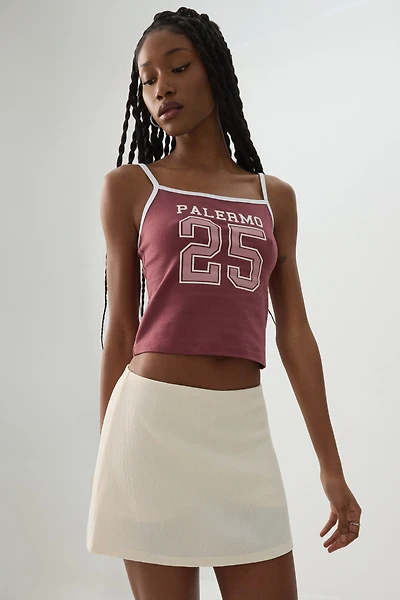 Jupe-short courte en tissu texturé