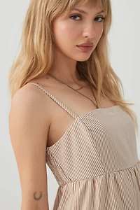 Tiered Square Neck Mini Dress