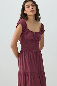 Robe maxi paysanne