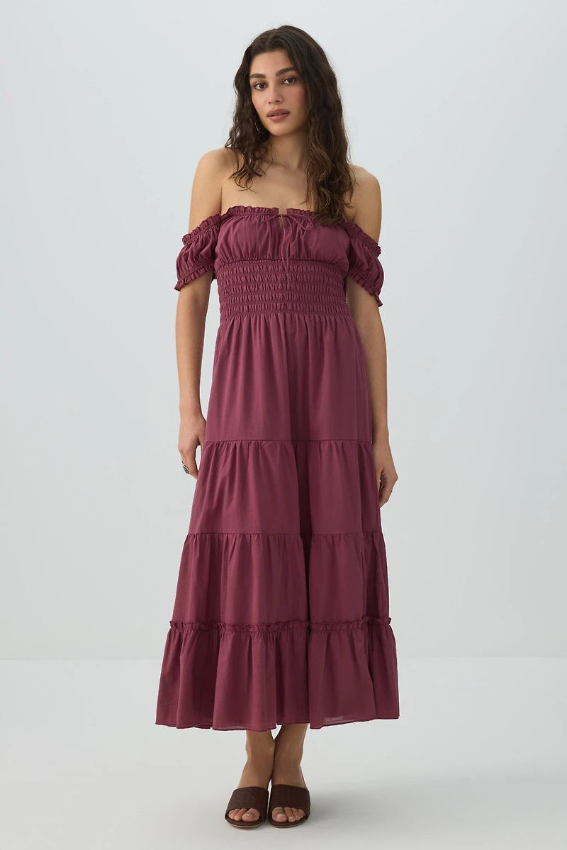 Maxi Milkmaid Dress
