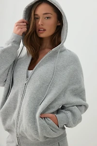 MADESOFT™ Fleece Oversized Zip Up Hoodie