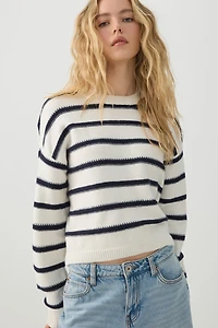 Striped Crew Neck Sweater