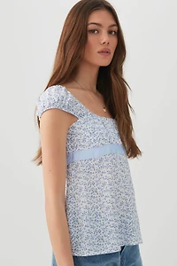 Babydoll Top with Satin Ribbon