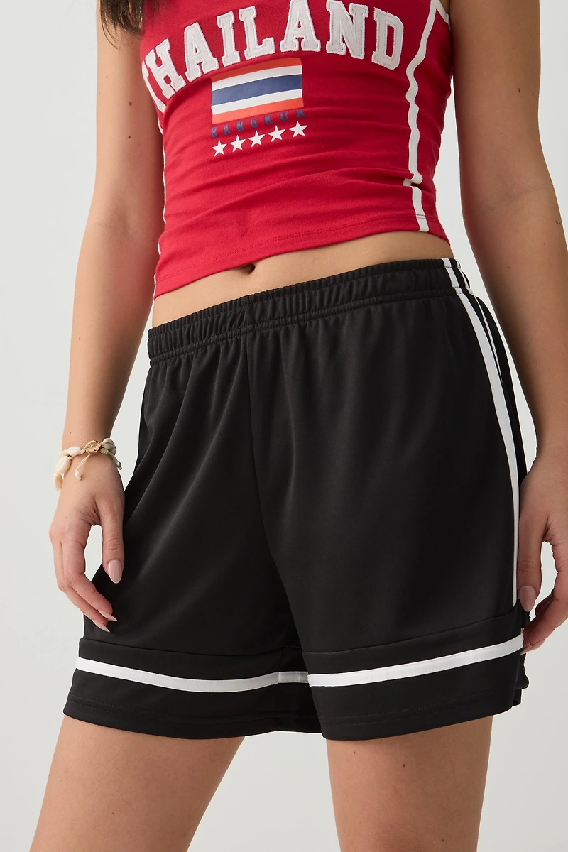 Short sport à rayures
