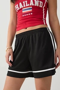 Short sport à rayures