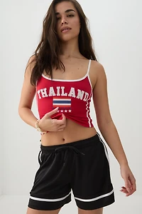 Sporty Shorts with Stripe Detail